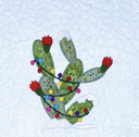 Holiday Prickly Blooms for Machine Embroidery Pattern