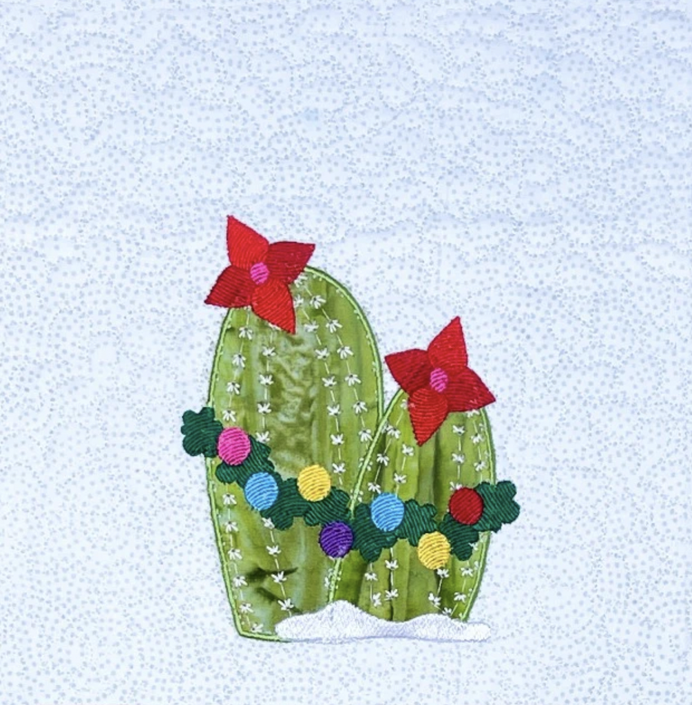 Holiday Prickly Blooms for Machine Embroidery Pattern