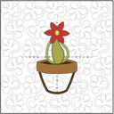 Petite Cacti ITH Wall Hanging for Machine Embroidery Pattern