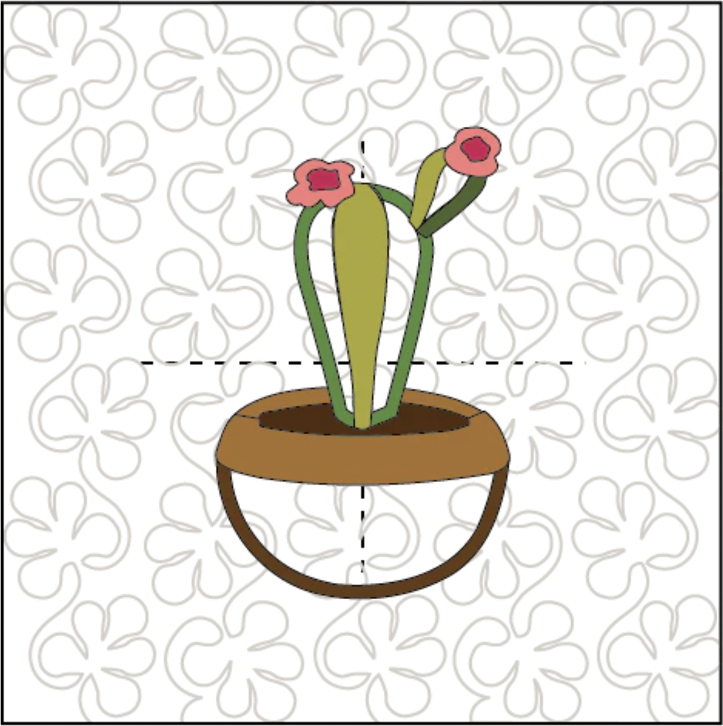 Petite Cacti ITH Wall Hanging for Machine Embroidery Pattern