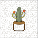 Petite Cacti ITH Wall Hanging for Machine Embroidery Pattern