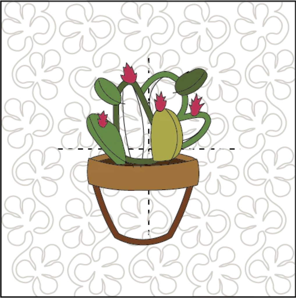 Petite Cacti ITH Wall Hanging for Machine Embroidery Pattern