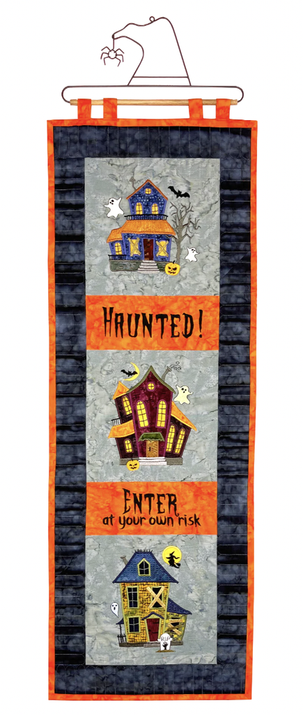 The Wonky Houses Banner - Haunted Halloween - for Machine Embroidery Pattern