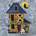 The Wonky Houses Banner - Haunted Halloween - for Machine Embroidery Pattern