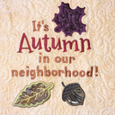 The Wonky Houses Table Runner - Autumn - for Machine Embroidery Pattern