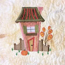 The Wonky Houses Table Runner - Autumn - for Machine Embroidery Pattern