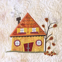 The Wonky Houses Table Runner - Autumn - for Machine Embroidery Pattern