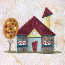 The Wonky Houses Table Runner - Autumn - for Machine Embroidery Pattern