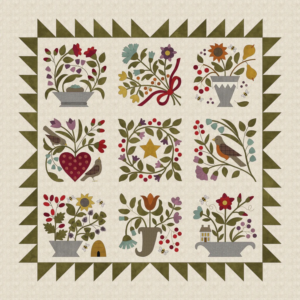 Folk Art Sampler-Shared Heart (part 4)