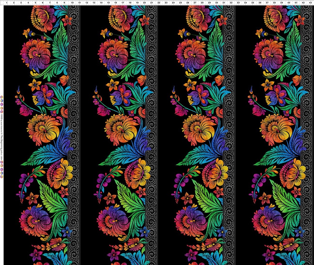 Vivid Multi Flower Border