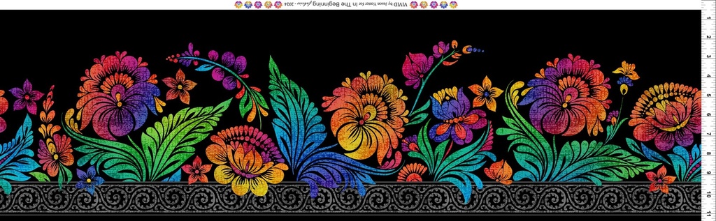 Vivid Multi Flower Border