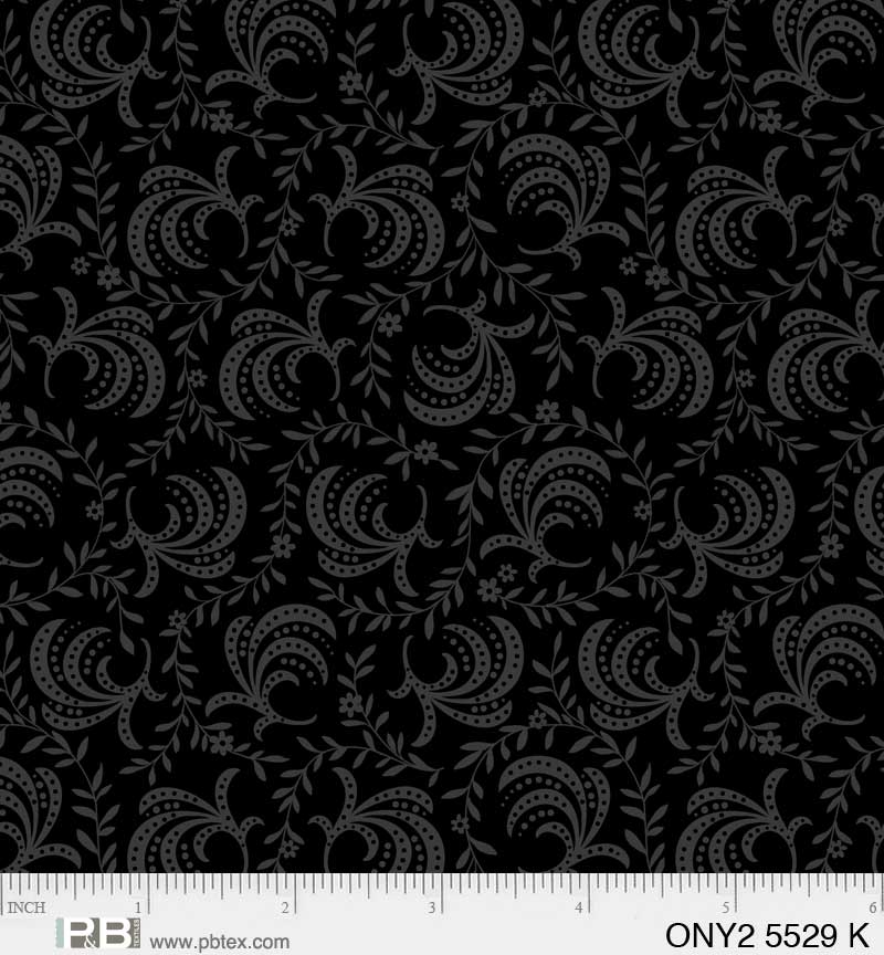 Onyx Floral Black on Black