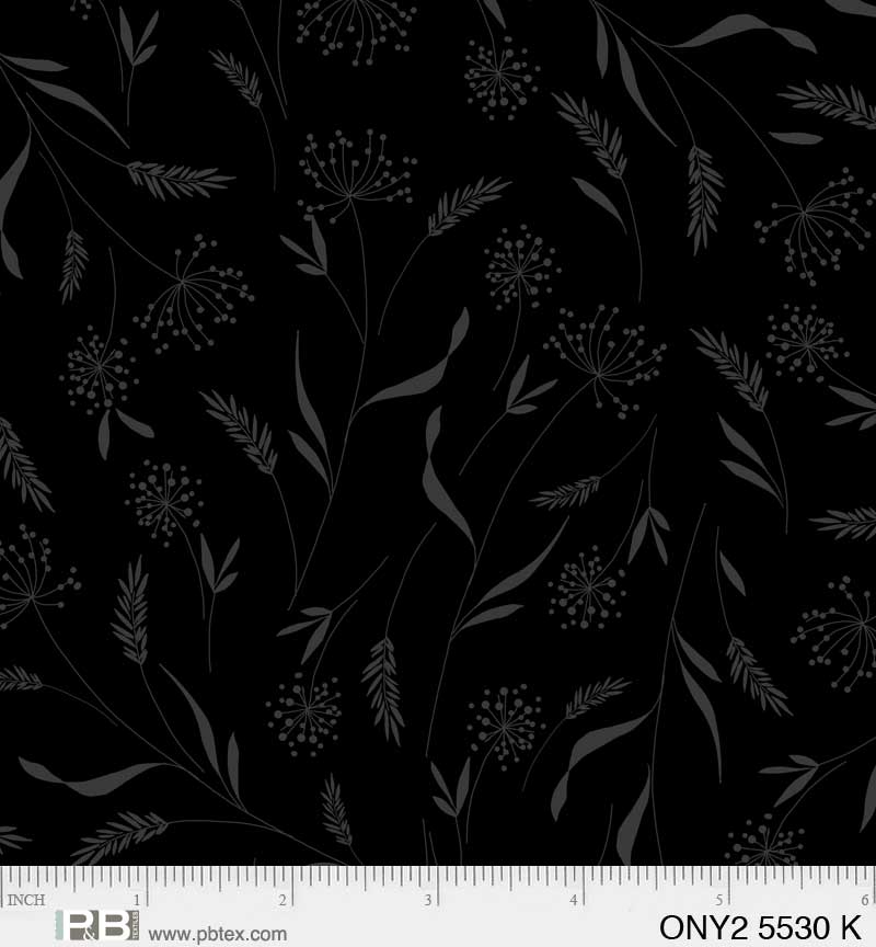 Onyx Floral Black on Black