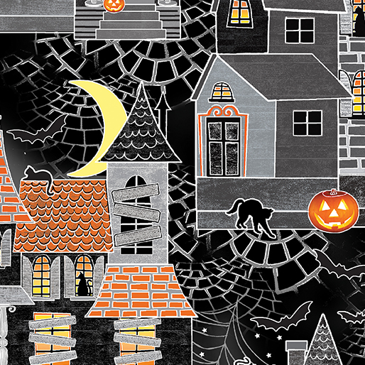 Halloween Spirit Frightville Charcoal Gray