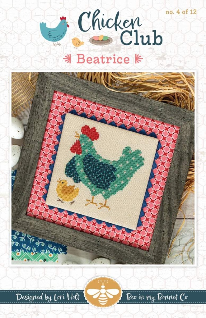 Beatrice Chicken Club #4 Cross Stitch Pattern