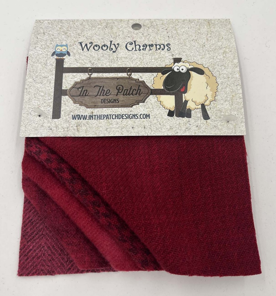 Wooly Charms 5" x 5" Red