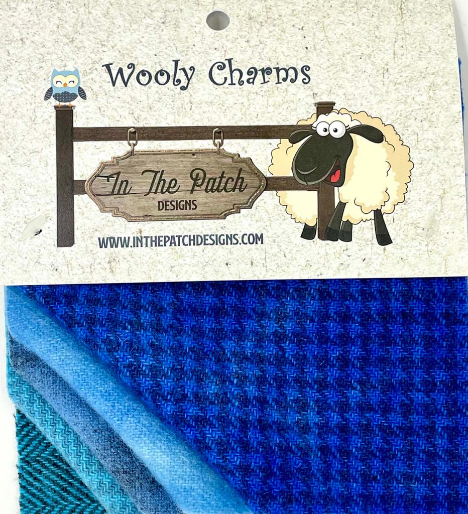 Wooly Charms 5" x 5" Blues