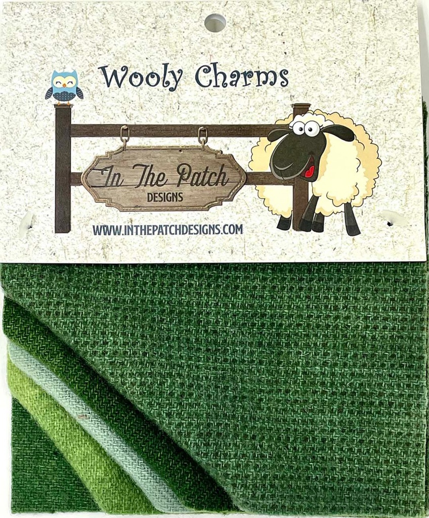 Wooly Charms 5" x 5" Greens