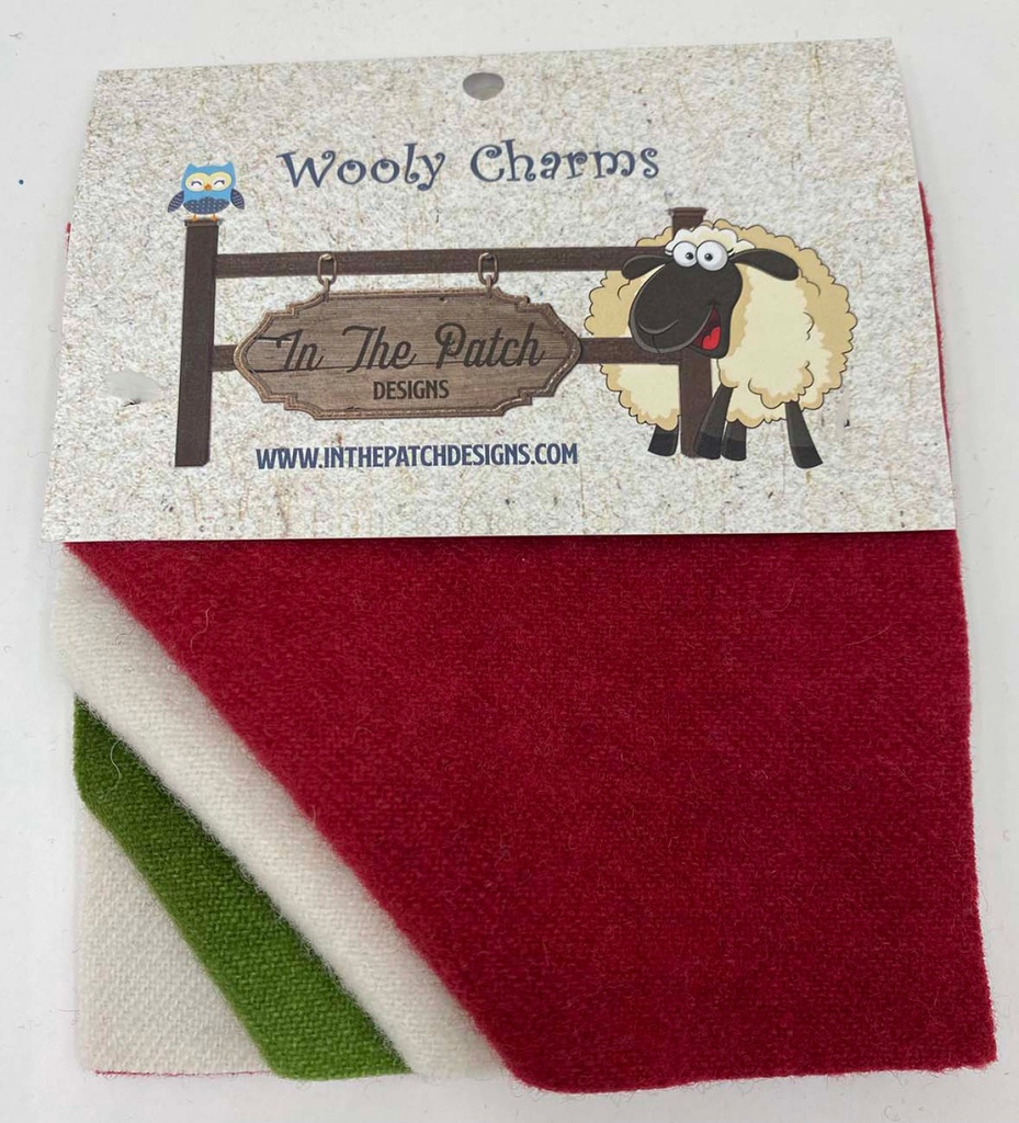 Wooly Charms 5" x 5" Candy Cane