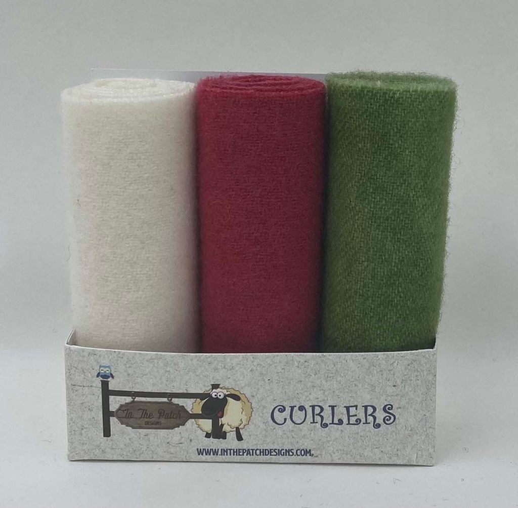 Wool Curlers 4in X 16in Candy Cane