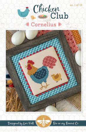 Chicken Club Cross Stitch Pattern of the Month 1 - Cornelius