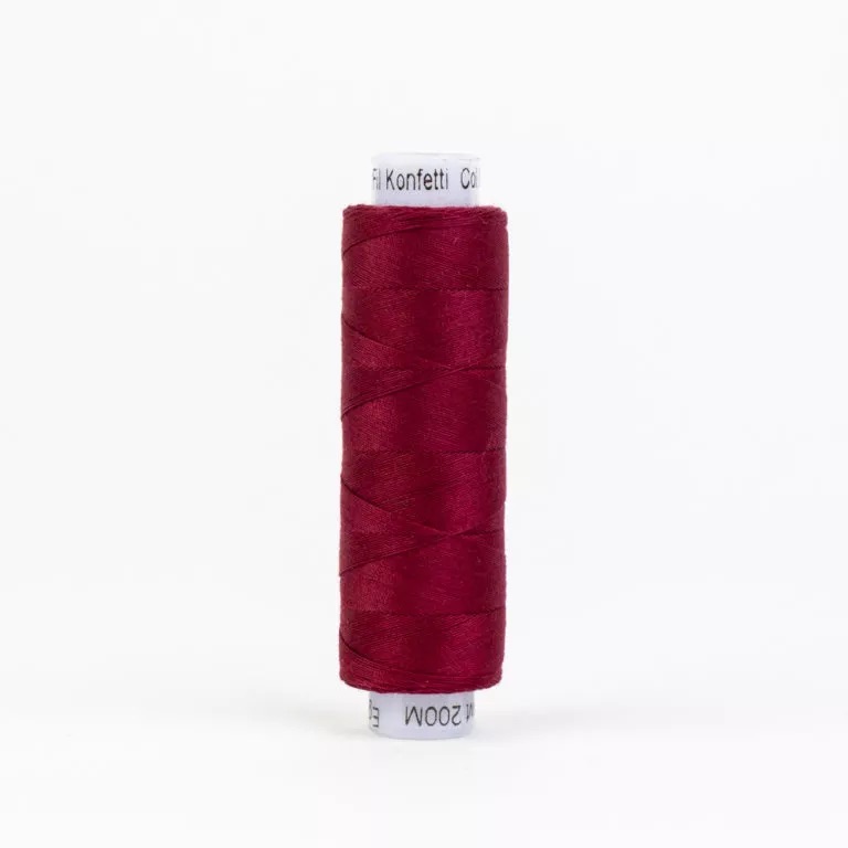 Konfetti 50wt Cotton Thread - Burgundy - 200m