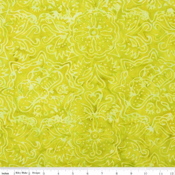 Batiks Elementals - Rainbow Brights - Chartreuse