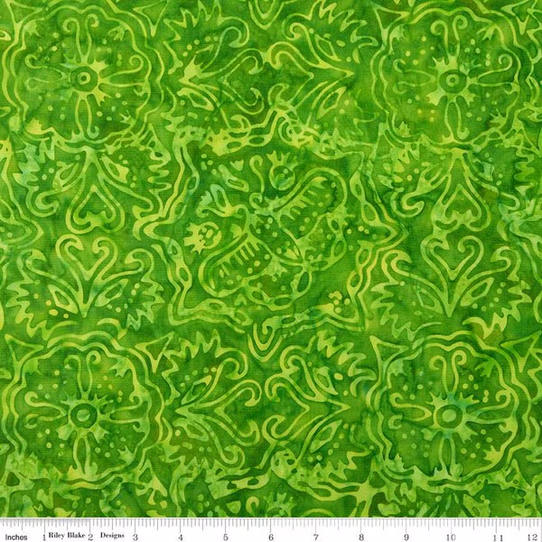 Batiks Elementals - Rainbow Brights - Green Apple