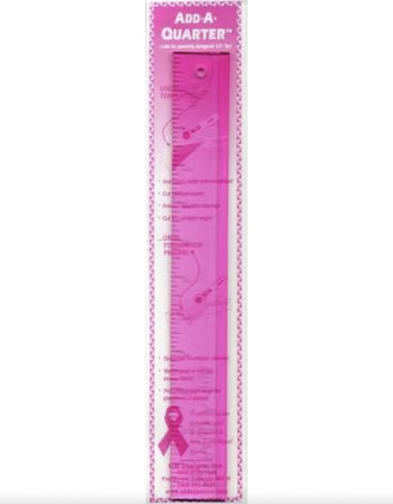 Add-A Quarter Plus Ruler 12" Pink