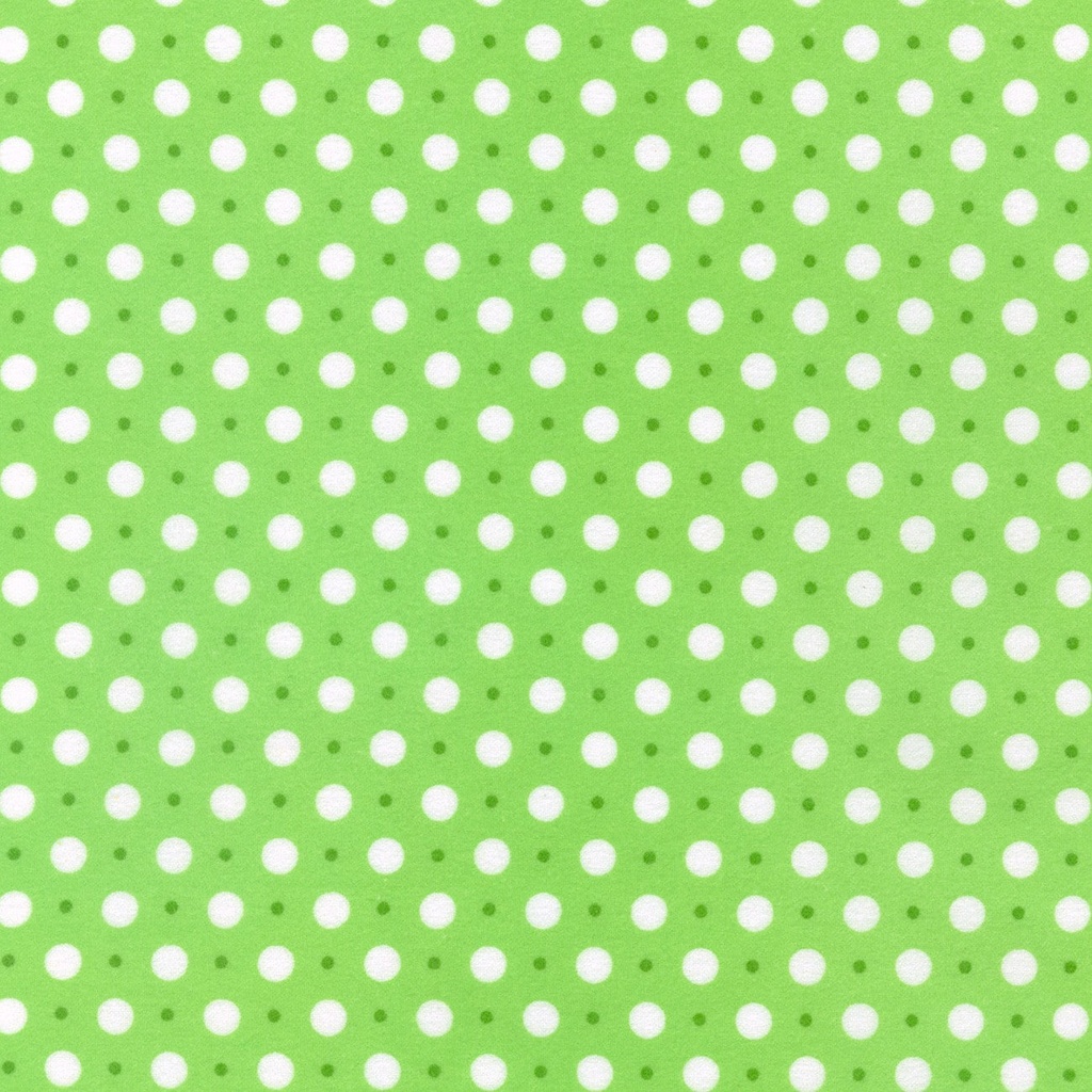 Dots Green Flannel