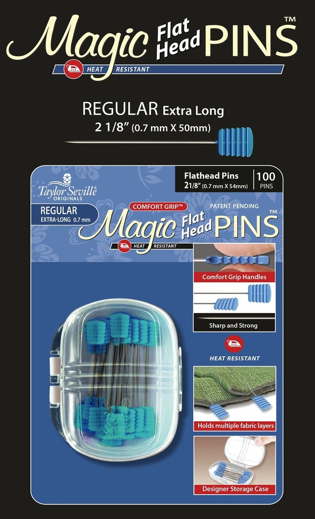 Magic Pins Flat Head (Regular) 100ct