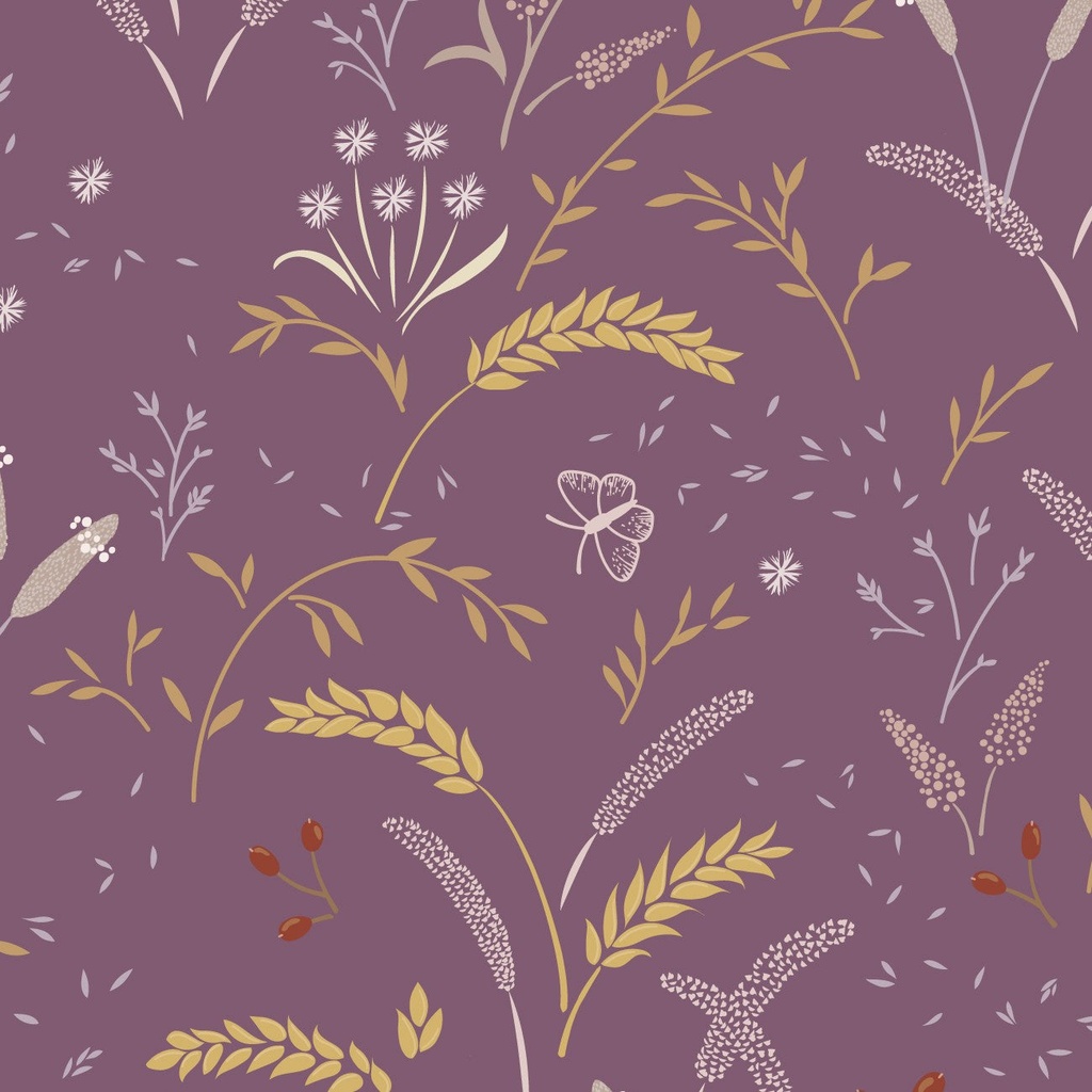 Meadowside Grassfield Gathering Mauve Taupe