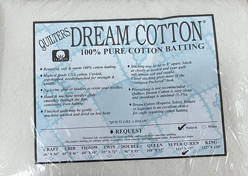 N3 Natural Dream Cotton Request - Thinnest Loft - Super Queen
