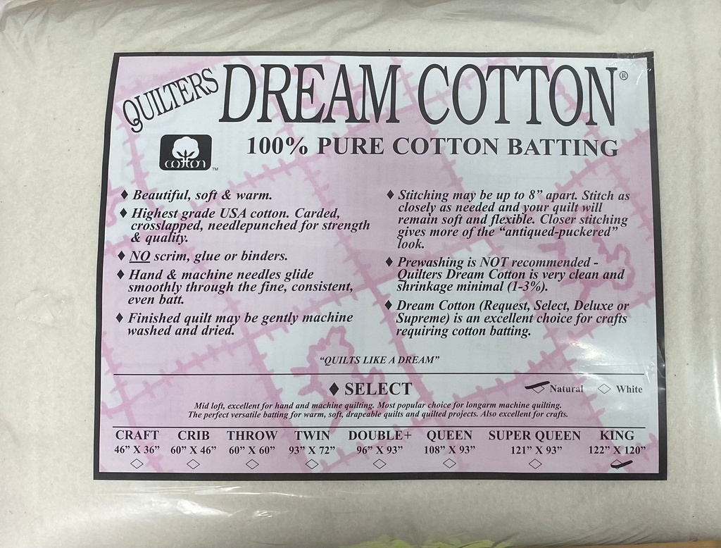 N4 Natural Dream Cotton Select - Mid Loft - King