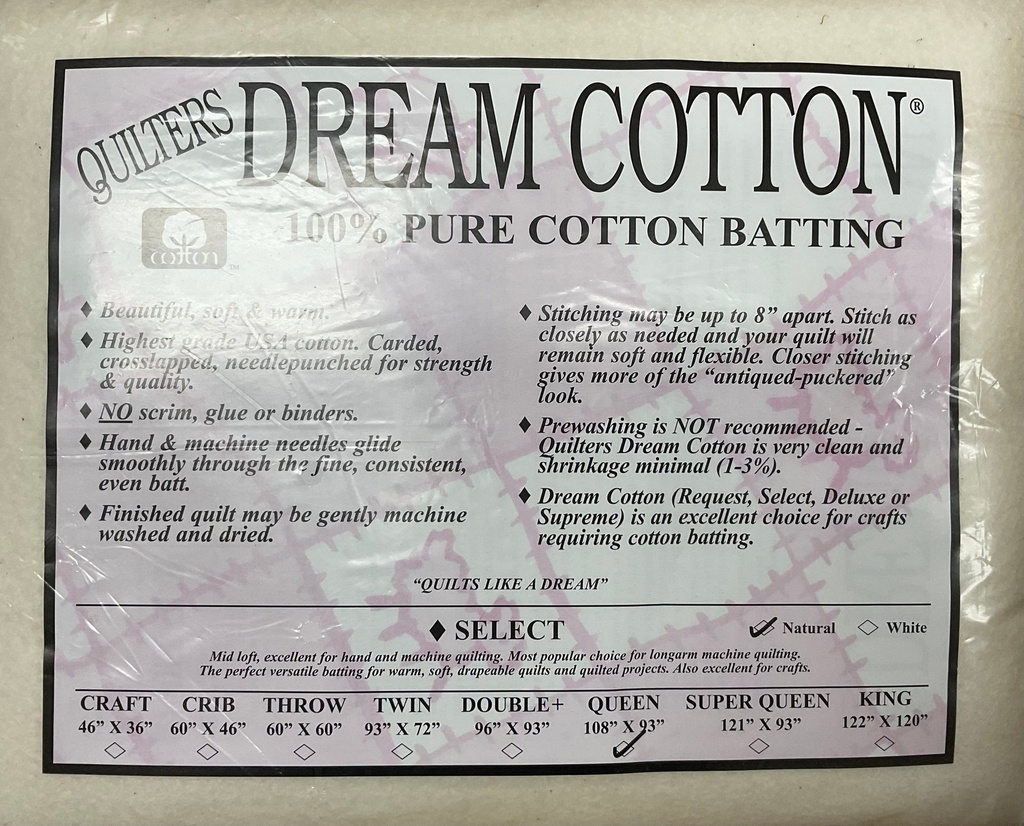 N4 Natural Dream Cotton Select - Mid Loft - Queen