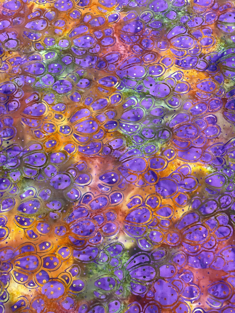 Orange/Purple Colors -  Cactus Themed - Majestic Batiks