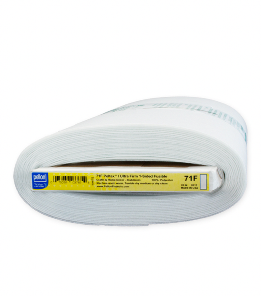 Pellon 71F Peltex 1-Sided Fusible Ultra Firm Stabilizer - White, 20" x 10yd