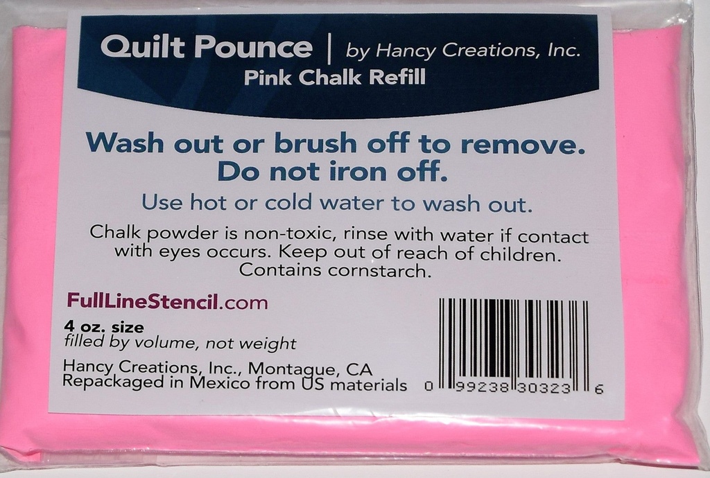 Quilt Pounce Pink Chalk Refill 4 oz