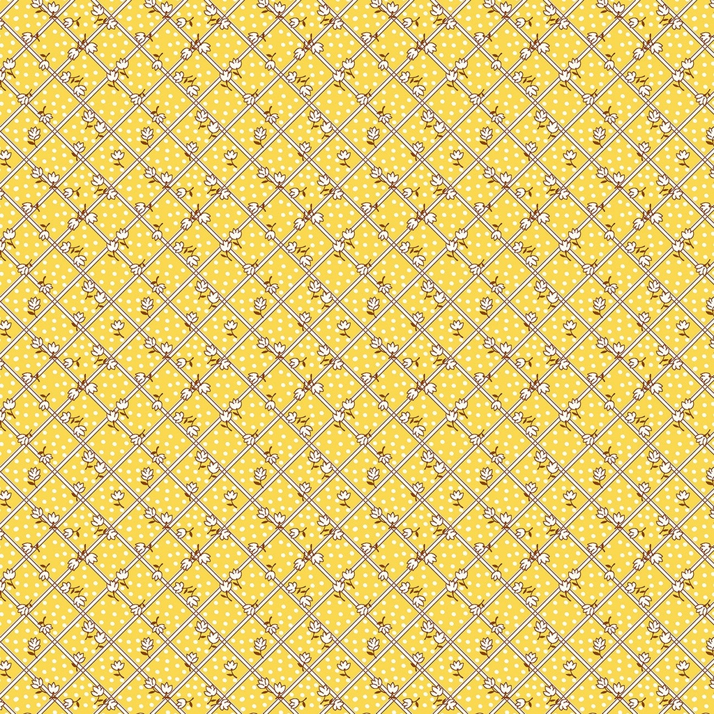 Storybook '22 Yellow Tulips on Plaid