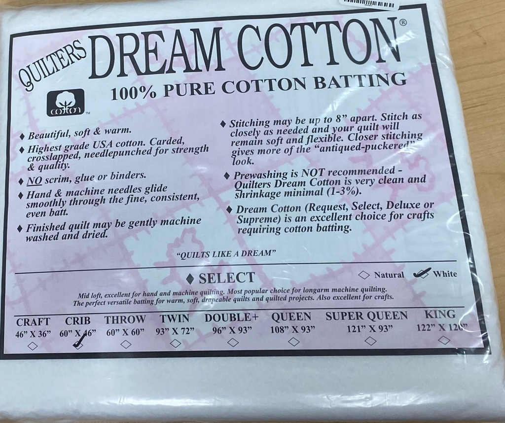 W4 White Dream Cotton Select - Mid Loft - Crib