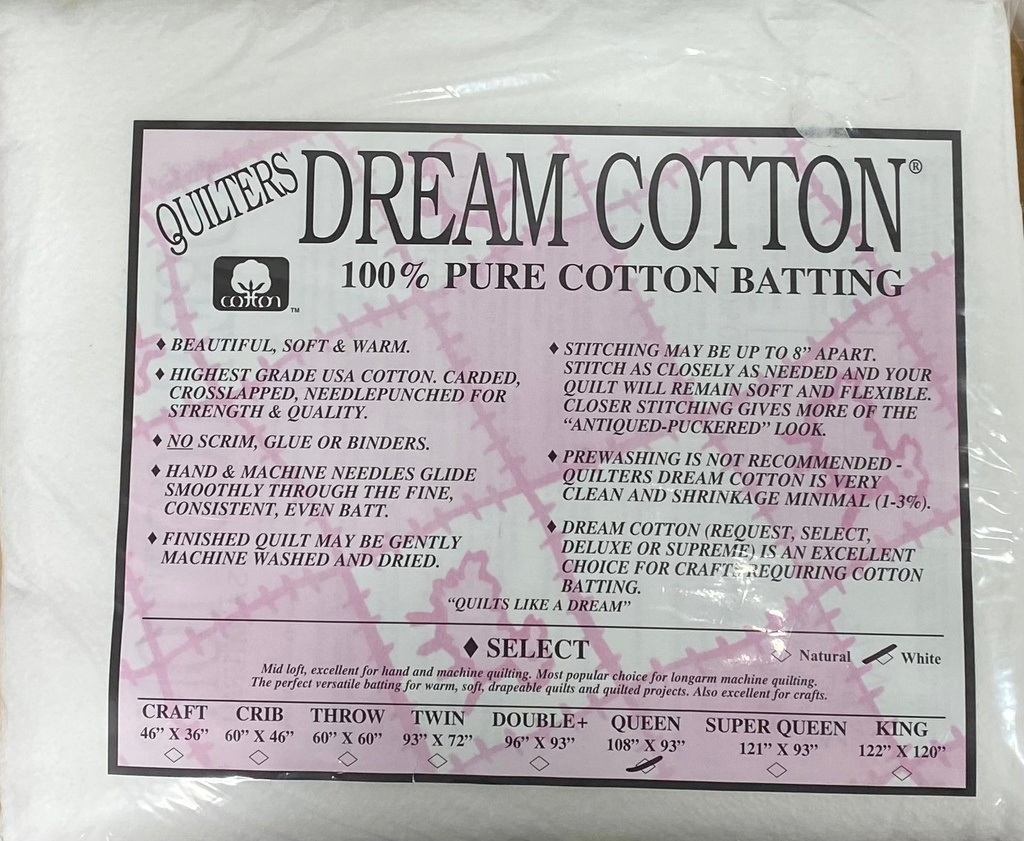 W4 White Dream Cotton Select - Mid Loft - Queen