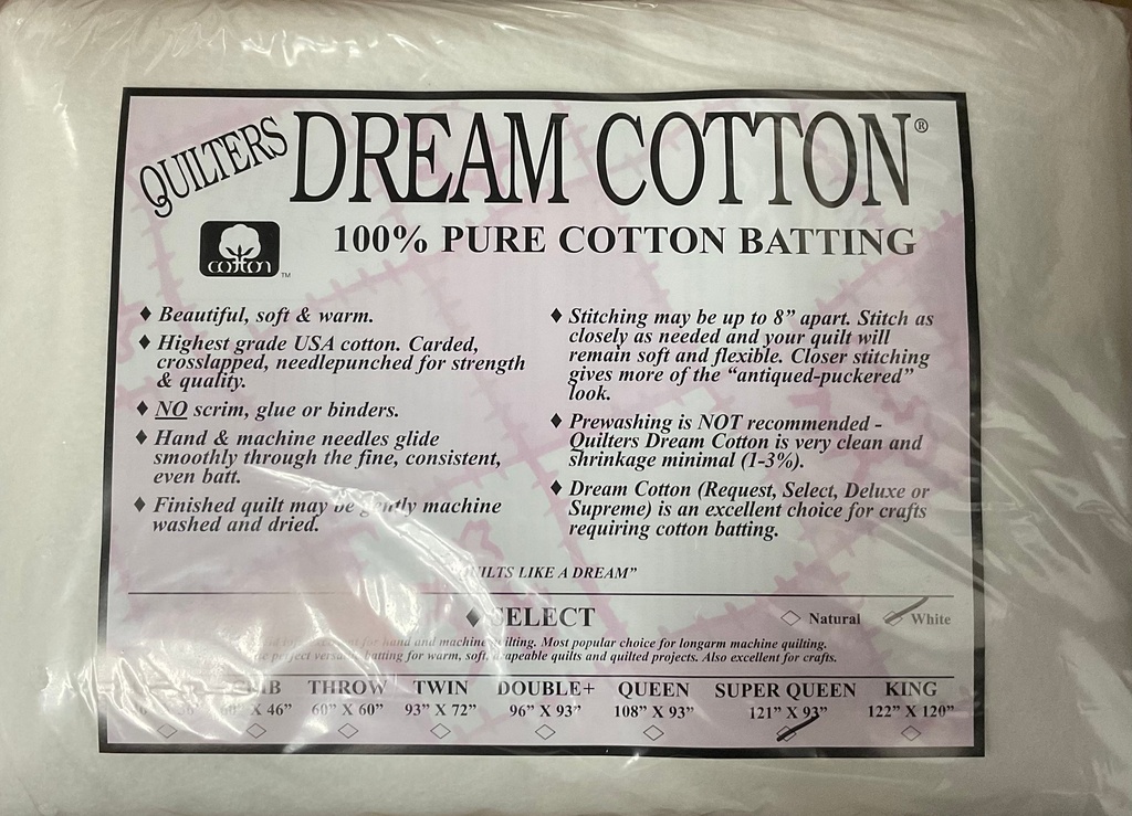 W4 White Dream Cotton Select - Mid Loft - Super Queen