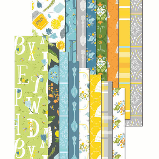 SALE - Sweet Tea & Honey Bees 2.5" Strips 42 pc