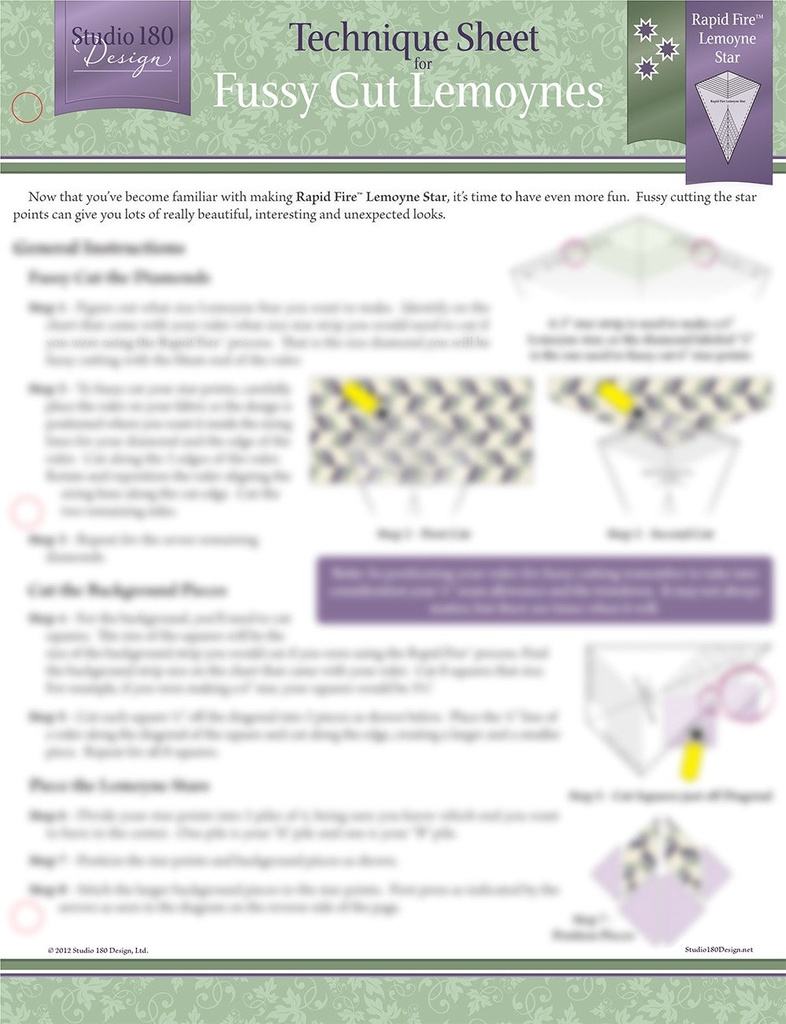 Fussy Cut Leymoynes Technique Sheet-Studio 180