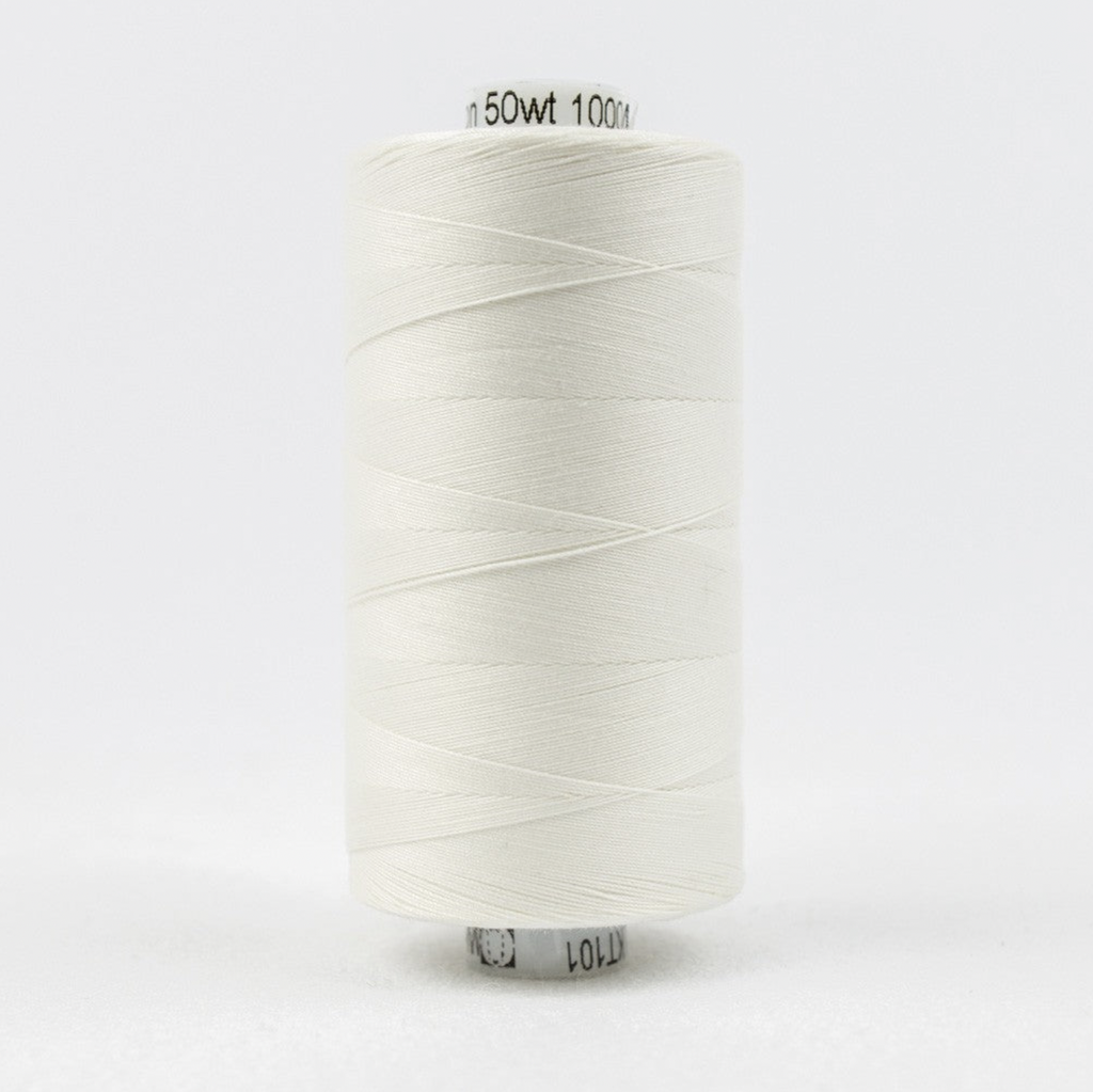 Konfetti Solid 50wt Cotton Thread 1000m Soft White