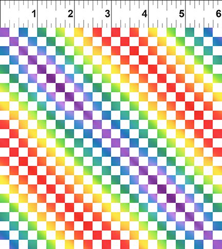 PAWsitivity Quilt Rainbow Checkerboard