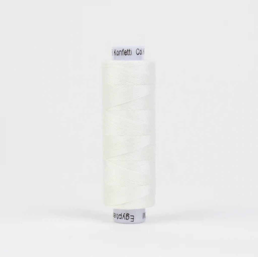 Konfetti Solid 50wt Cotton Thread 200m Soft White