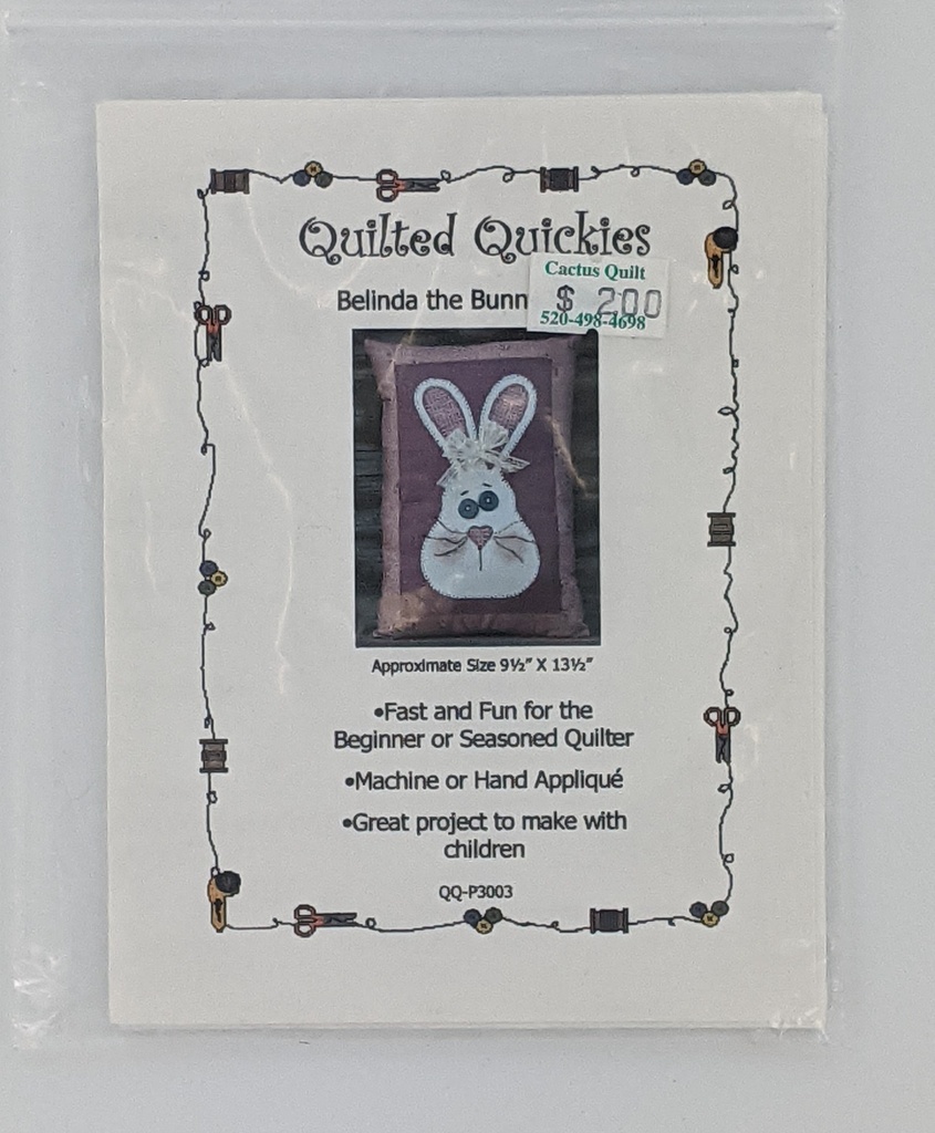 SALE - Quilted Quickies Belinda the Bunny Pillow