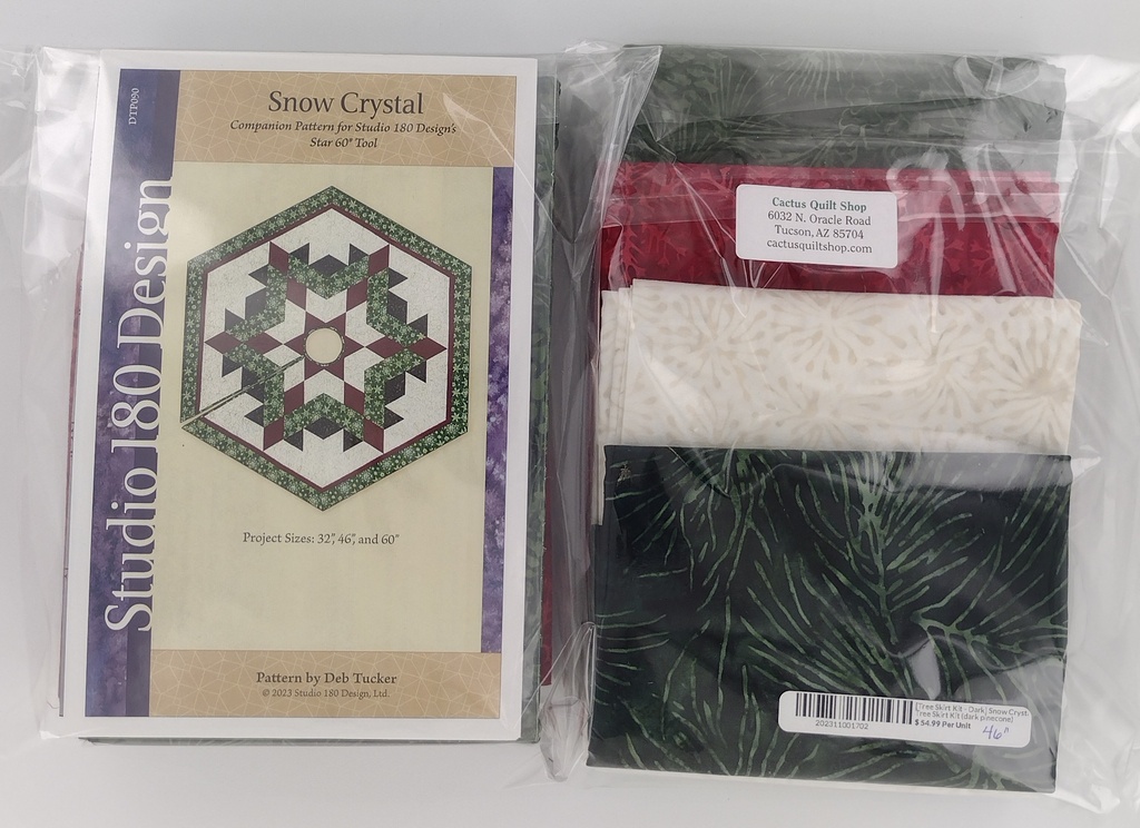 Snow Crystal Tree Skirt Kit (dark pinecone)