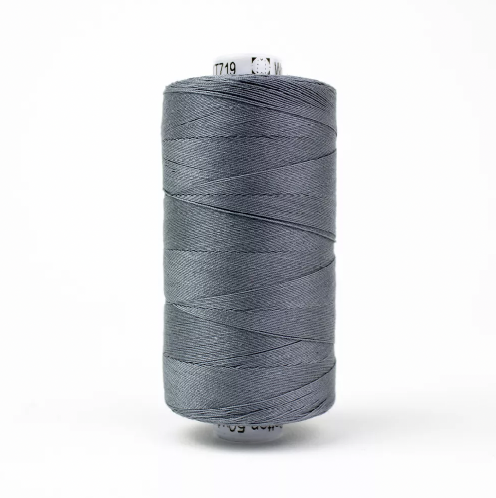 Konfetti Solid 50wt Cotton Thread 1000m Slate